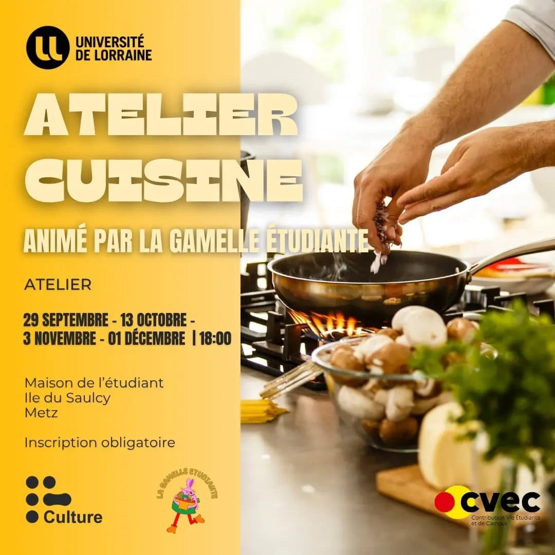 Atelier cuisine animé par la Gamelle étudiante