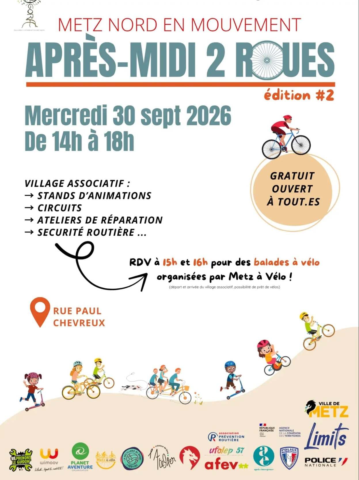 Metz Nord en mouvement, Après-midi 2 Roues