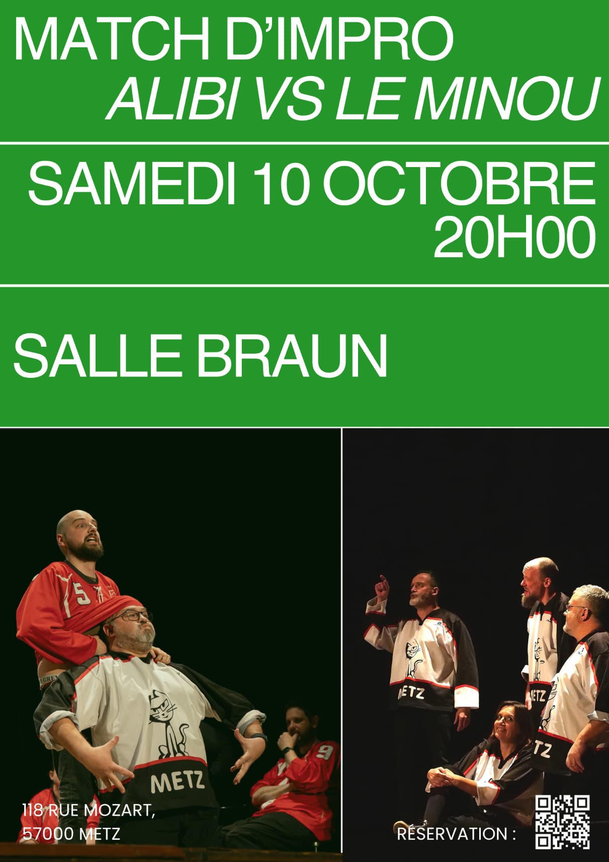 C'est la rentrée ! Match d'impro du MINOU à la salle Braun !