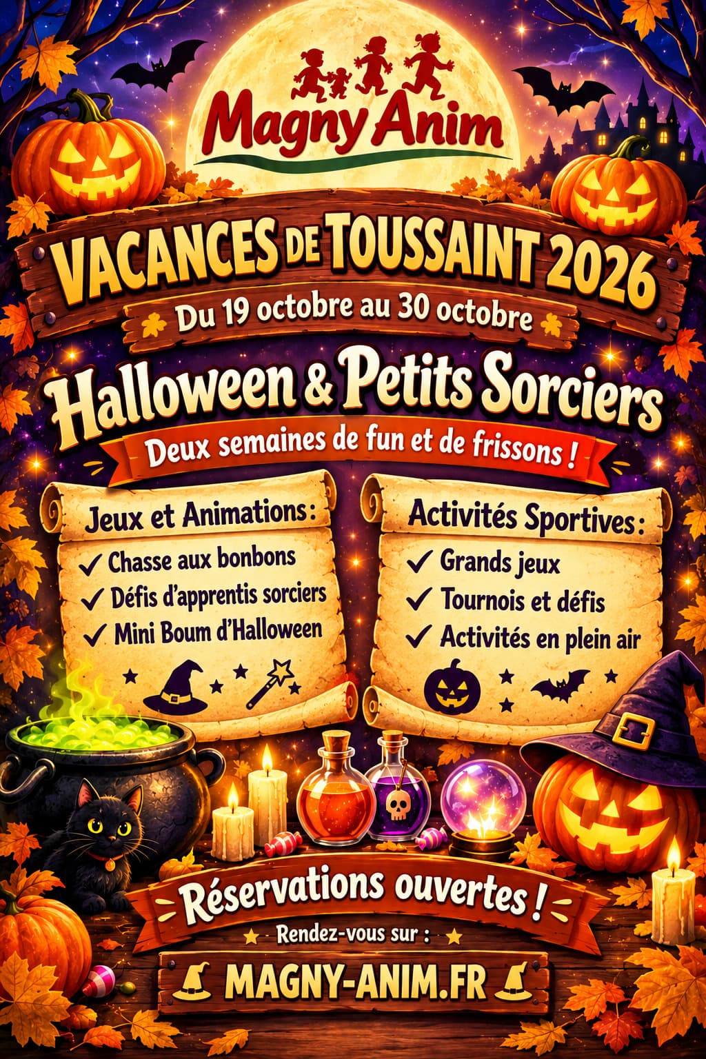 Centre aéré : vacances de la Toussaint 2026