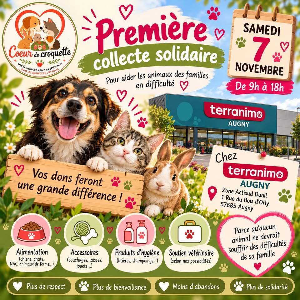 Collecte solidaire chez TERRANIMO à Augny