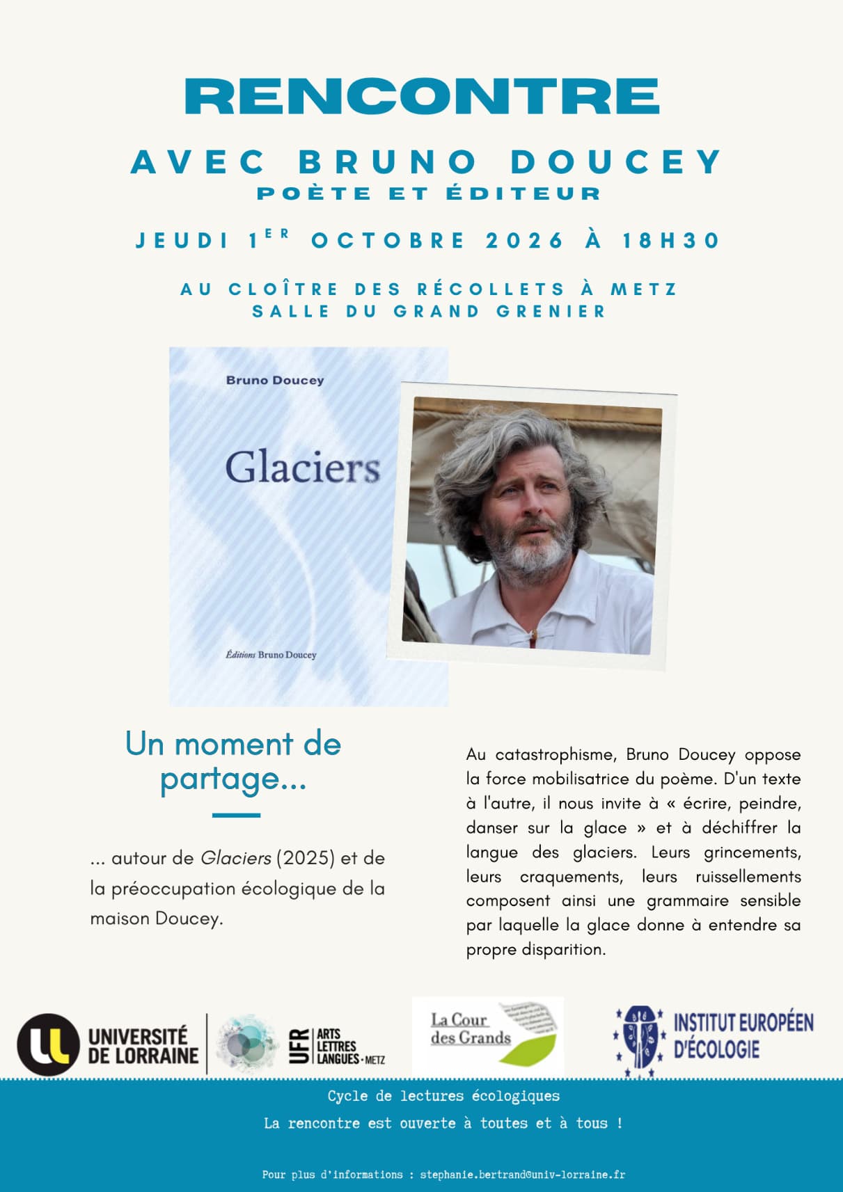 Rencontre avec le poète et éditeur Bruno Doucey