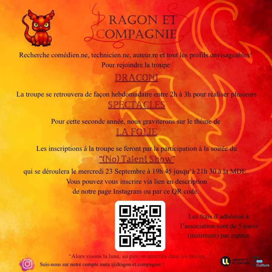 (No) talent show de l'asso étudiante Dragons et Cie