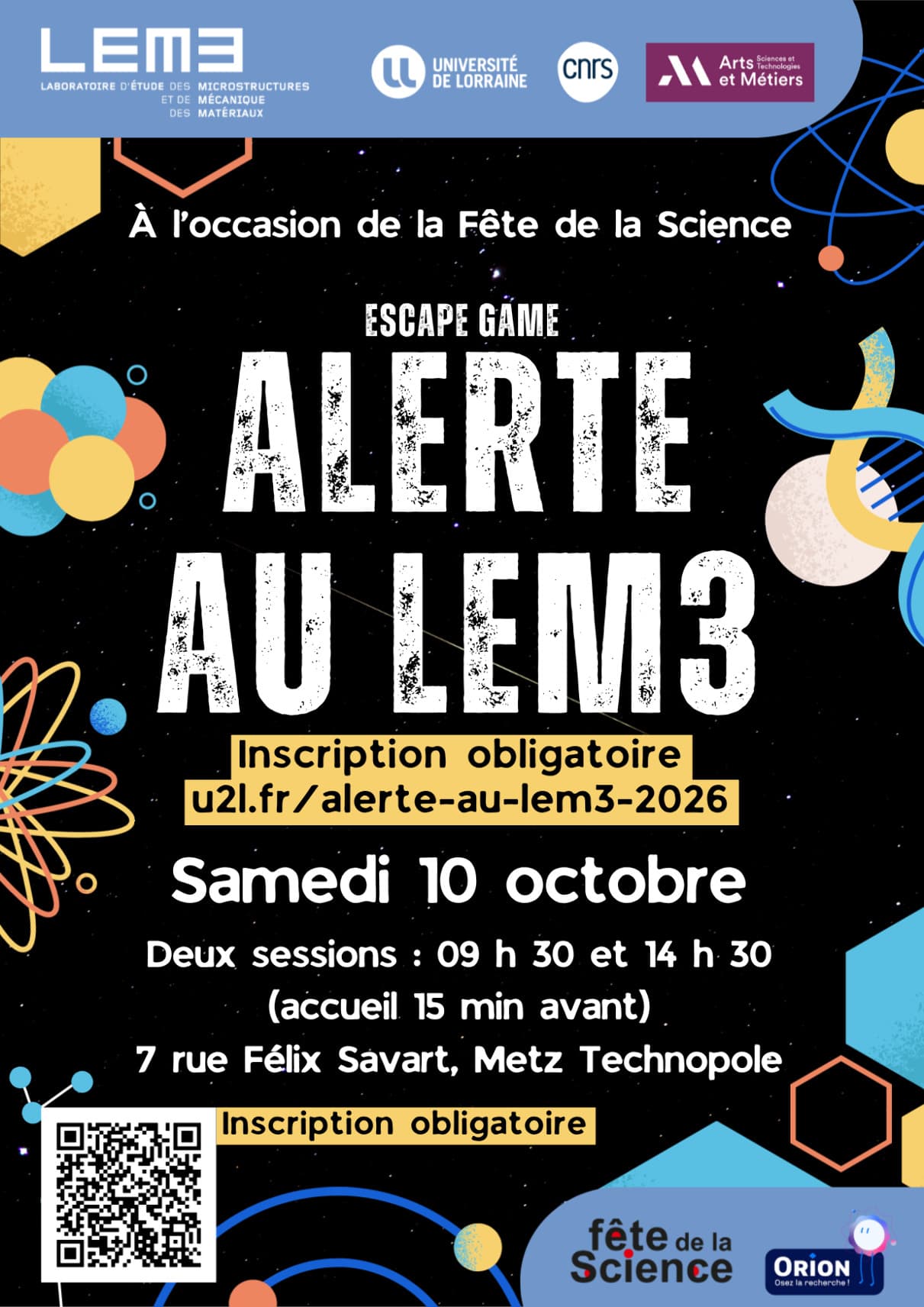 Escape Game : alerte au LEM3 !