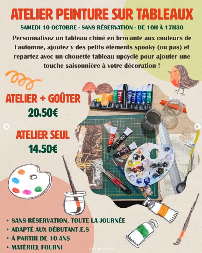 Atelier peinture sur tableaux