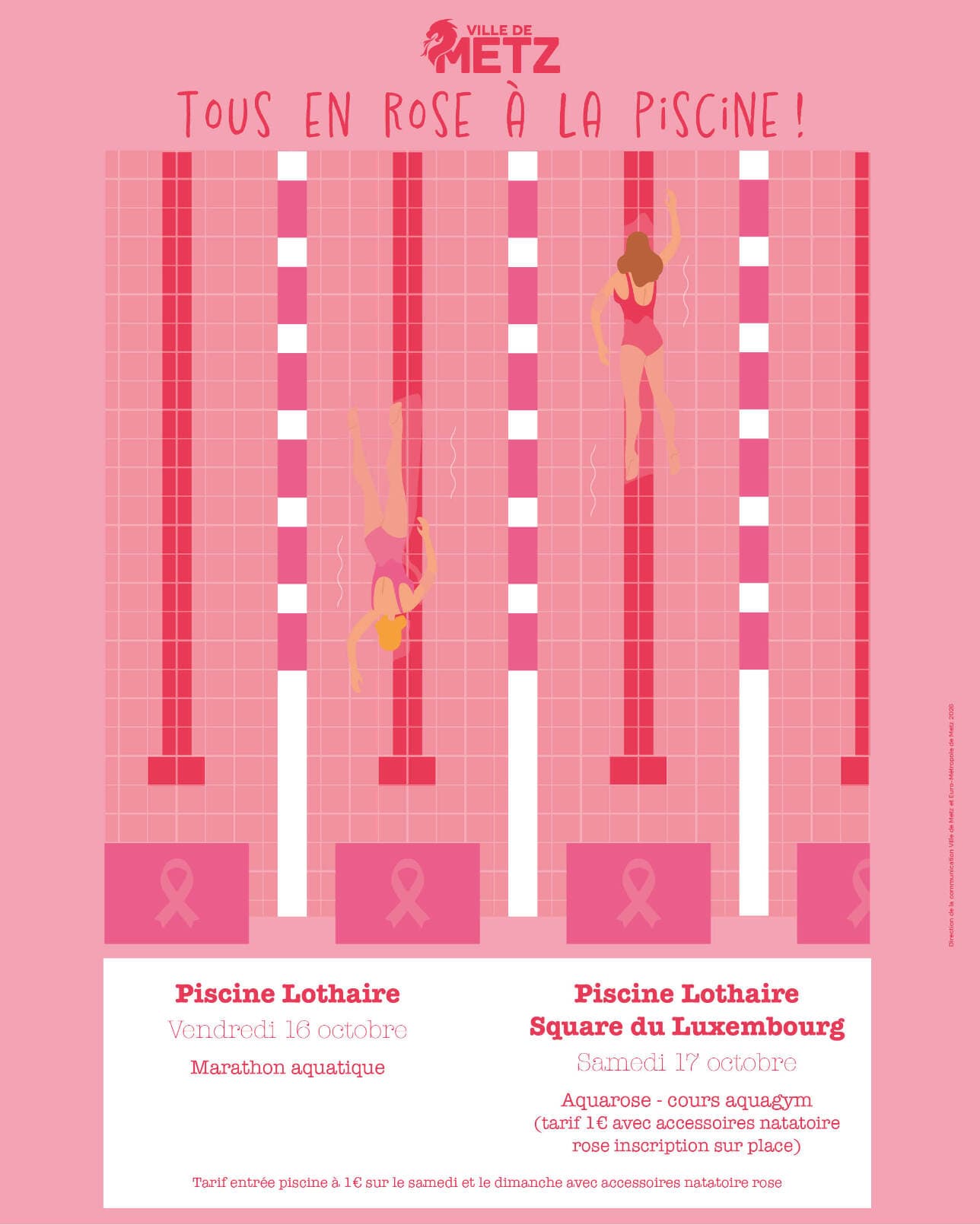 Tous en rose à la piscine !