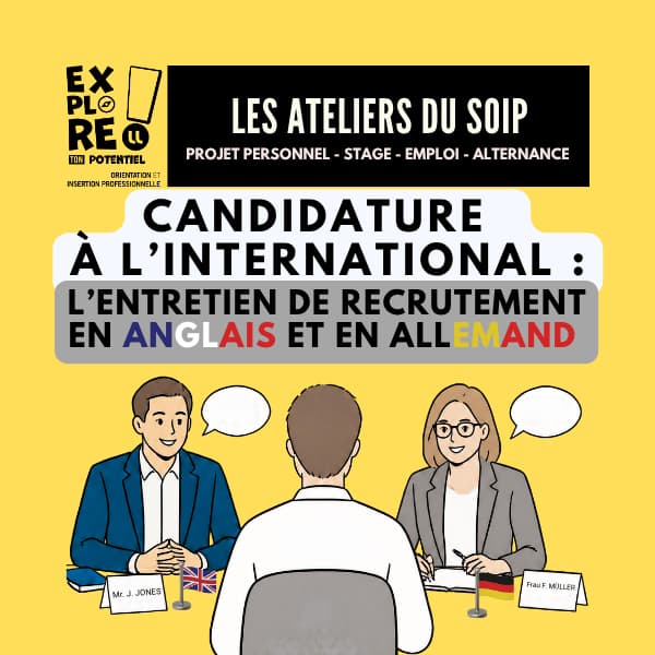 Candidature à l’international (anglais et allemand)