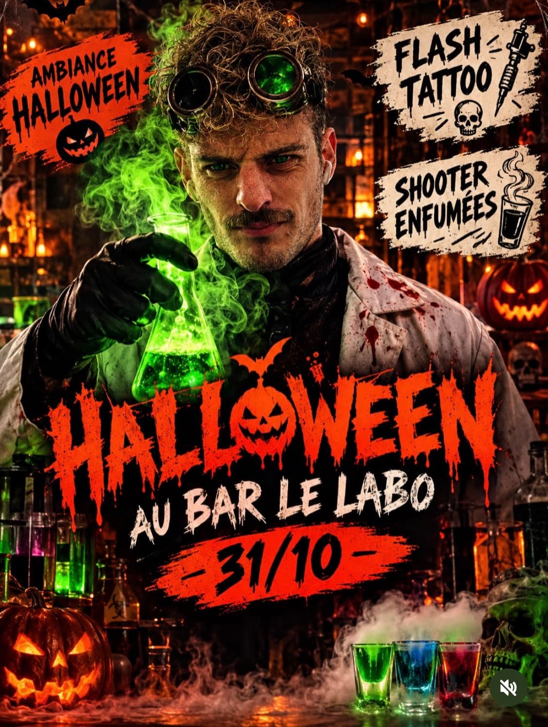 Halloween au bar Le labo