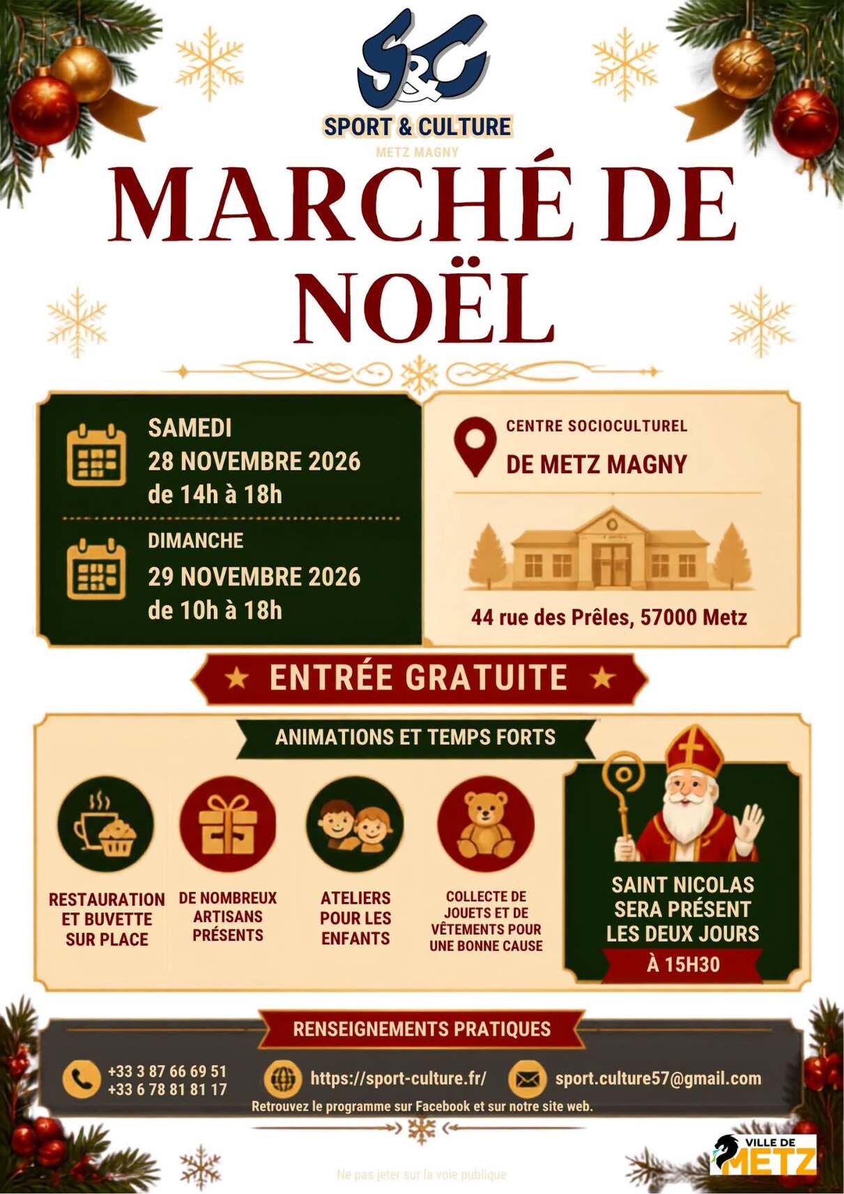Marché de Noël au Centre socioculturel