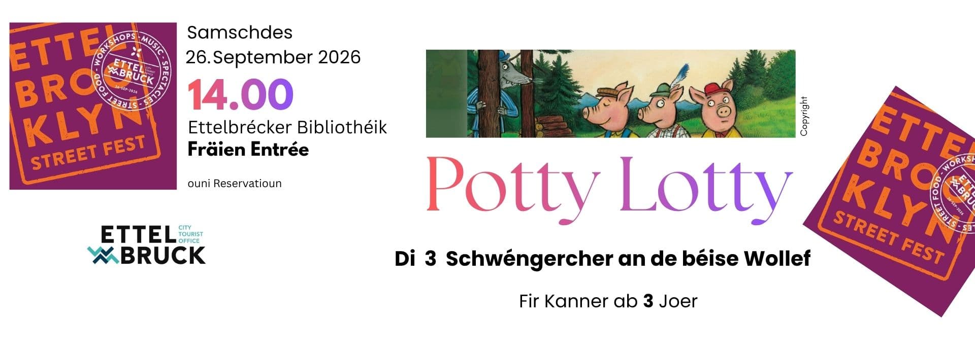 Déi 3 Schwéngercher an de béise Wollef