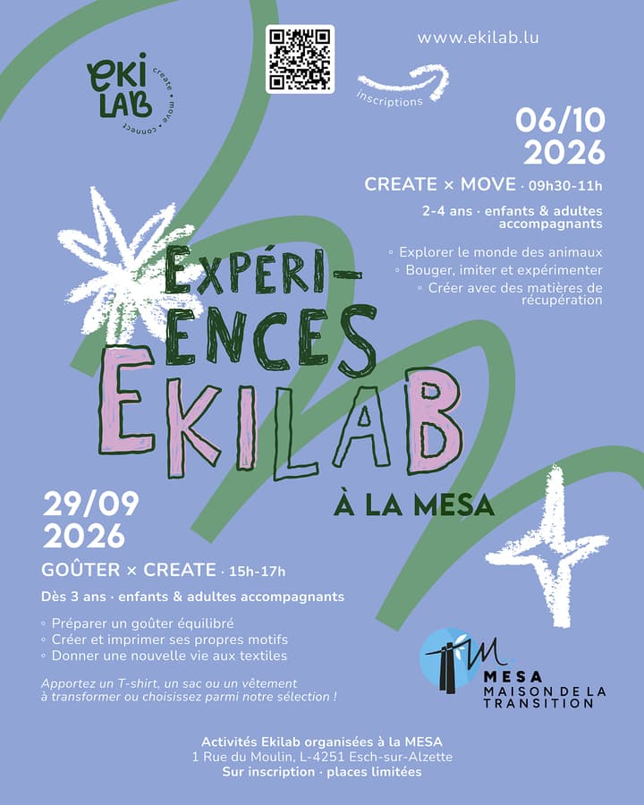 EXPERIENCES EKILAB À LA MESA · GOÛTER × CREATE