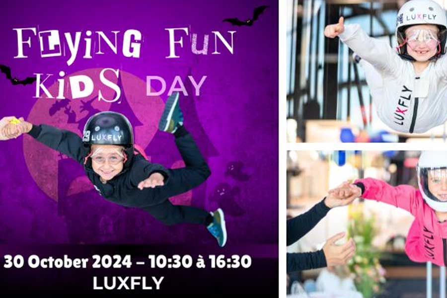 kideaz copyright luxfly flying kids funday halloween 2024